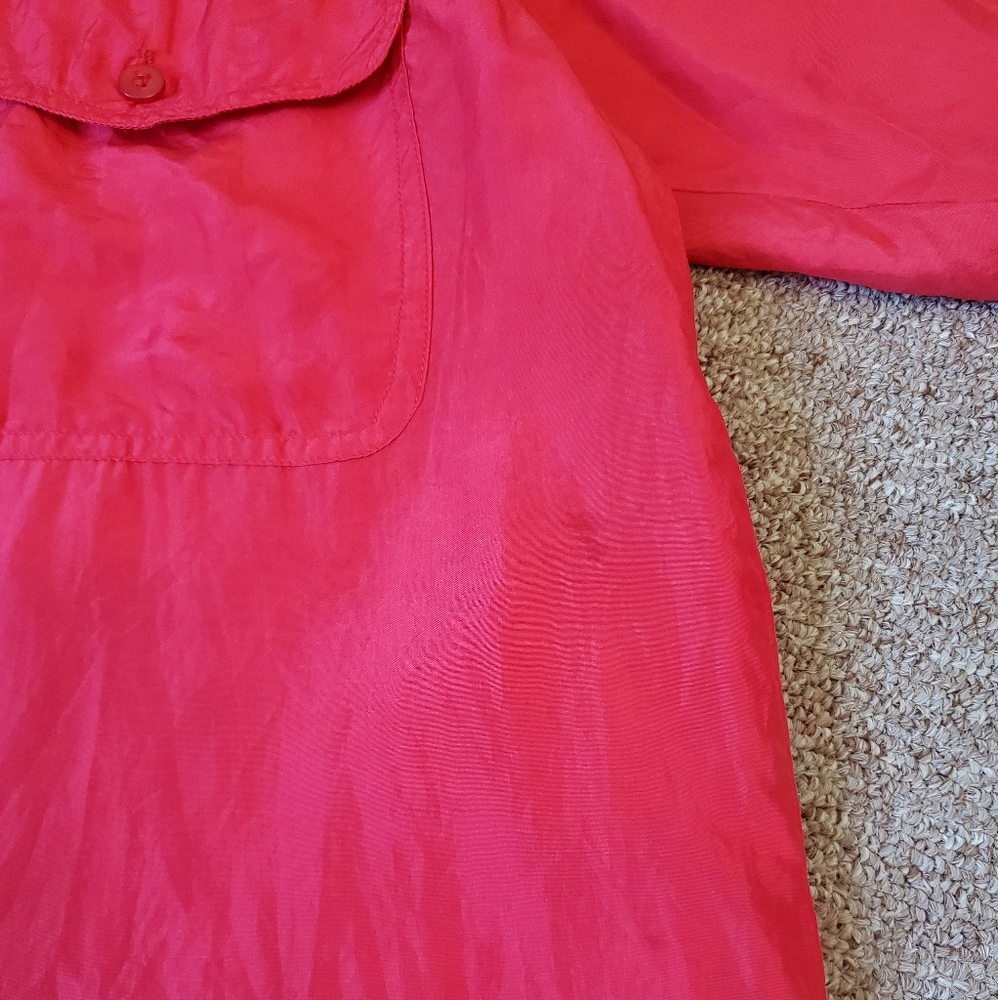 Red Silk Blouse - Picture 7 of 16